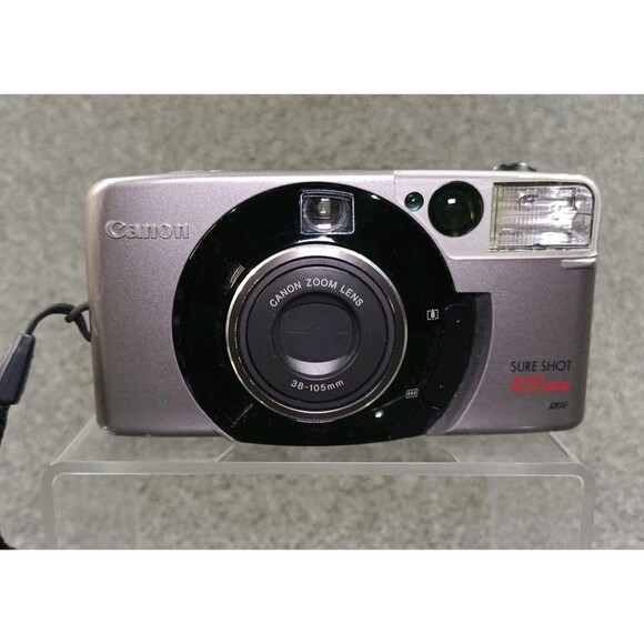 Canon Sure Shot Zoom 105 35mm Film 38-105mm AF Point & Shoot Camera Working - Picture 2 of 14